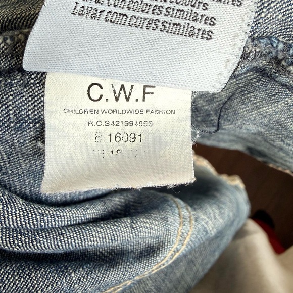 Burberry Dark Blue Denim Jacket with Tan Leather Label - Picture 6 of 10